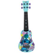 Cavaquinho Infantil Stitch de 50 cm com Engrenagens de Afinação Reais para Crianças, First Act Discovery, Azul