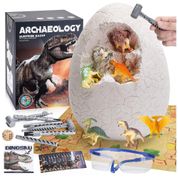 Kit de Escavação Ovos Gigantes de Dinossauro Educativo com 12 Brinquedos Diferentes para Crianças Acima de 3 Anos, Wo...