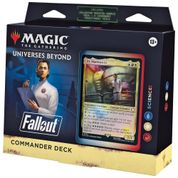 Magic The Gathering Fallout Deck de Commander, Ciência, 100 Cartas e Acessórios para Jogadores de 13 Anos ou Mais