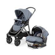 Carrinho de Bebê Travel System com Assento e Base Infantil KeyFit 30 Zip, Chicco Corso, Cinza