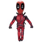 Pelúcia Falante Deadpool de 30 cm com Frases do Filme para Crianças de 14 Anos ou Mais, Shelf Talkers, Vermelho