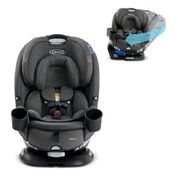 Cadeira de Bebe para Carro 3 em 1 com Rotação de 360°, Reforço de Encosto Alto, para Recém-Nascidos e Crianças de Até 45kg, Graco Turn2Me, Cinza