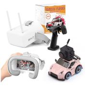 Mini Carrinho de Controle Remoto com Câmera HD e Óculos FPV, Alto Desempenho para Adultos, SNICLO, Rosa