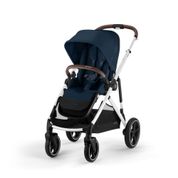 Carrinho de Bebê Duplo Modular com Mais de 20 Configurações e Inclui Cesto de Compras Removível, Cybex Gazelle S, Azul