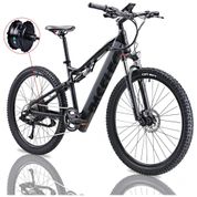 Bicicleta Elétrica 8 Velocidades com Freio a Disco e Luz Dianteira Traseira, 750W, PASELEC UL 2849 2020, Preto