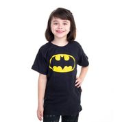 Camiseta Batman Logo Clássico PRETO 12 Piticas