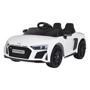 Carrinho Elétrico Infantil Motorizado Audi R8 Spyder com Controle Som 12V Branco G31 - Encantum