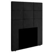 Cabeceira Cama Box Solteiro 90cm Esmeralda Veludo J02 Preto - Mpozenato