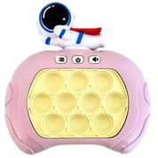 Pop IT Gamer Eletronico ANTI STRESS Brinquedo C/ Som Console Astronauta Rosa