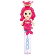 Lançador Mania de Bolhas Sereia Rosa DM TOYS