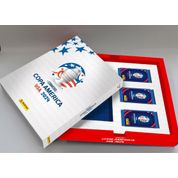 CONMEBOL COPA AMÉRICA USA 2024 - Kit Box Premium Álbum Capa Dura Prata + 30 Envelopes