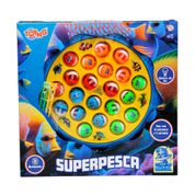 Brinquedo Super Pesca Com Movimento, Efeitos De Luz, 21 Peixinhos E 4 Varinhas Toyng