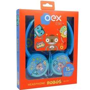 Fone de Ouvido Infantil Fones Giratorios 85DB OEX KIDS Robos HP305