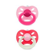 Kit 2 Chupetas Extra Air Brilha No Escuro 6m+ Rosa - Lillo