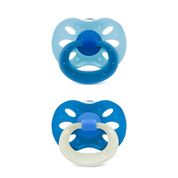 Kit 2 Chupetas Extra Air Brilha No Escuro 6m+ Azul - Lillo