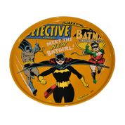 Prato De Bolo C/ Pé Porcelana DC Batgirl Fd Laranja