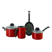 Conjunto de Panelas Brinox 4 peças Garlic Vermelha