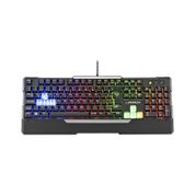 Teclado Gamer Semi Mecânico Warrior Wakiza LED Rainbow - TC208 TC208