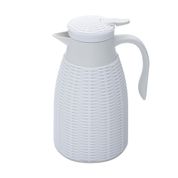 Garrafa térmica c/rattan de plástico branca Tress 1L