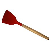 Espátula de silicone c/cabo de bambu Charmy vermelho 32cm