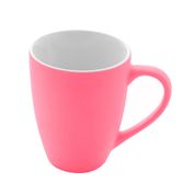 Caneca de porcelana soft touch rosa 330ml