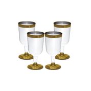 Taça Vinho Premium SilverPlastic Linha Gold 210ml