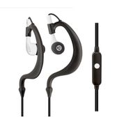 Fone de ouvido esportivo tipo auricular à prova de transpiração com microfone Branca