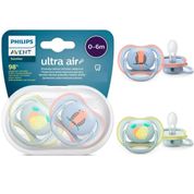 CHUPETA ULTRA AIR DUPLA ARARA/ABACAXI - 0-6M - PHILIPS AVENT