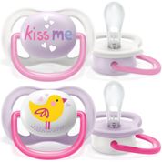 CHUPETA ULTRA AIR DUPLA PASSARINHO KISS ME 06M PHILIPS AVENT