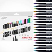 MARCADOR PONTA PINCEL BRUSH PEN - 2-4MM - 20 CORES - NEWPEN