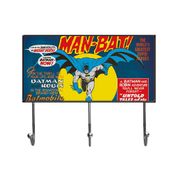 Cabideiro Vidro 3 Hooks Dco Batman And The Moon Amarelo