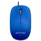 Mouse Com Fio Mid 1200dpi Conexão USB Cabo de 120cm 3 Botões Textura Fosca Azul - MO293OUT [Reembalado] MO293OUT