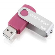 Pen Drive Twist 8GB USB Leitura 10MB/s e Gravação 3MB/s Rosa Multi - PD687OUT [Reembalado] PD687OUT