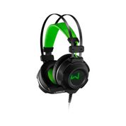 Headset Gamer Warrior Swan USB+P2 Stereo Preto/Verde - PH225OUT [Reembalado] PH225OUT