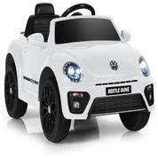 Carro Elétrico Infantil Costzon a Bateria 12V 1 Assento com 2 Velocidades Branco