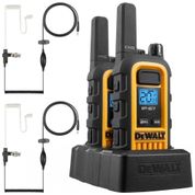 Kit 2 Rádio Walkie Talkie 1W Bidirecionais com 2 Fones de Ouvido, DEWALT DXFRS300