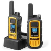 Kit 2 Rádio Walkie Talkie 2W Bidirecionais de Longo Alcance e Recarregável, DEWALT DXFRS800