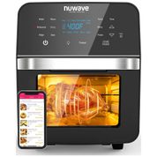 Fritadeira Elétrica Airfryer 14,6L com Espeto Rotisserie, Controle de Temperatura, Termômetro Inteligente e Janela para Visualização, 110V 1800W,