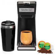 Máquina de Café Mixpresso de Dose Única para Café Moído e Cápsulas K Cup, 110V 800W, Mixpresso, Preta