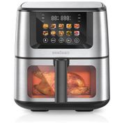 Fritadeira Elétrica Air Fryer 10 em 1 com 7 Litros de Capacidade e Controle Digital, 110V 1800W, SEEDEEM, Prata