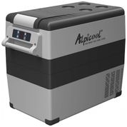 Geladeira e Congelador Portátil 55L com Resfriamento Rápido, 12 24 V DC e 100 240 V AC, Alpicool CF55, Cinza