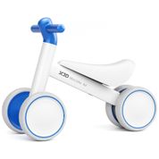 Bicicleta sem Pedal com 4 Rodas para Crianças de 1 a 2 Anos, XJD, Branco e Azul