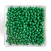 Miçanga Bola Verde Bandeira 6mm - 40 gr