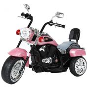 Moto Elétrica Policial Infantil 6V com Luzes e Sons, FREDDO TR1501PINK, Rosa