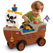 Carrinho de Passeio Infantil Barco 2 em 1 com Assento e Muita Diversão, 1 a 3 anos, LITTLE TIKES 622113MP, Marrom