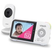 Babá Eletrônica Alcance 90 m2, Monitor 270 com Sensor de Temperatura e Canções, VTECH VM819, Branco