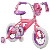 Bicicleta Infantil Patrulha Canina com Rodas de Treinamento para Crianças de 2 a 4 anos, NICKELODEON, Rosa