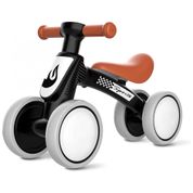 Bicicleta sem Pedal Infantil com 4 Rodas para Crianças de 1 a 4 Anos, GAMFEINY BK 234, Preto