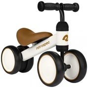 Bicicleta sem Pedal Infantil com 4 Rodas para Crianças de 1 a 4 Anos, Branca, RETROSPEC 4504, Branco