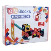 Dm Blocks Magnéticos - 118 Peças - Dm Toys